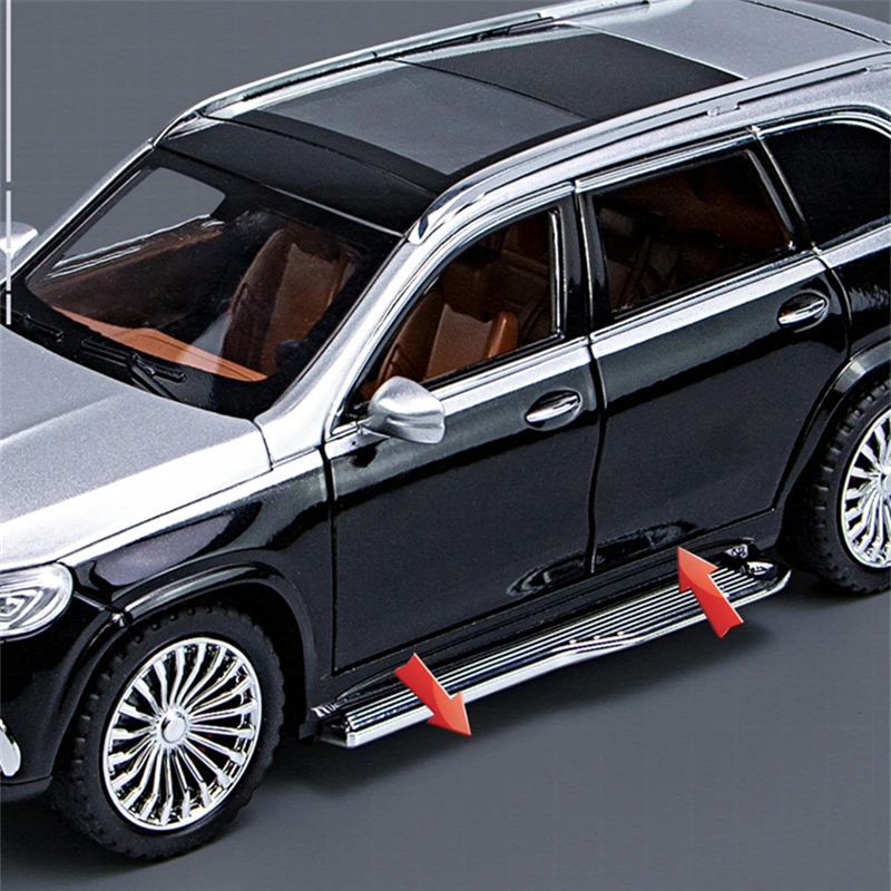 1:24 Maybach GLS GLS600 Alloy Luxy Car Model Simulation Diecasts Metal Toy Vehicles Car Model Sound and Light Childrens Toy Gift 4