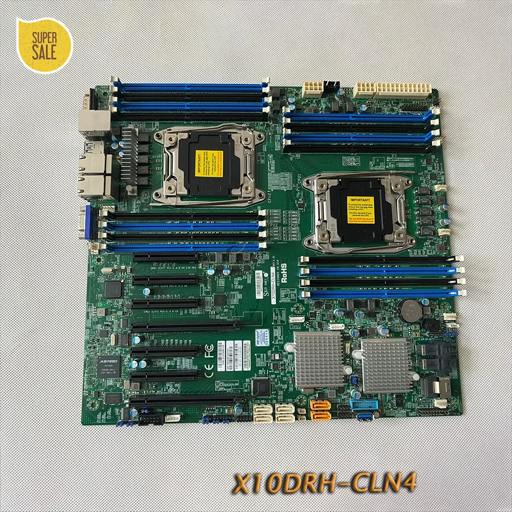 

X10DRH-CLN4 For Supermicro Server Motherboard Support E5-2600 V4 V3 Quad 1GbE LAN SAS3 (12Gbps) LGA2011 DDR4