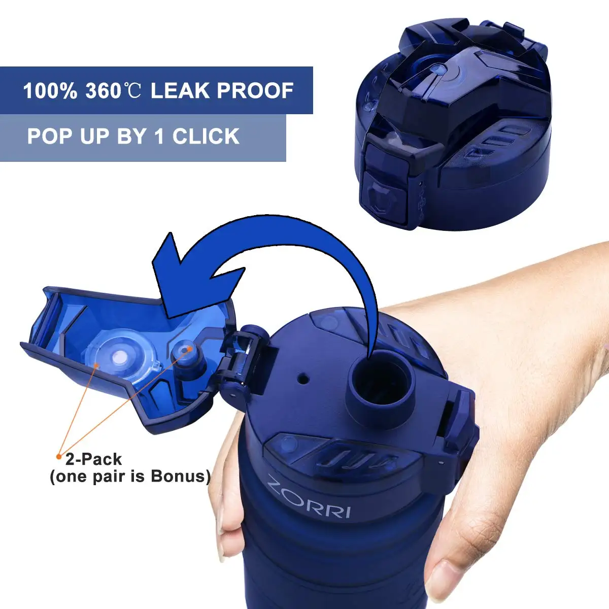 Leak-Proof 400ml Time-Marked Water Bottle - Portable & BPA-Free