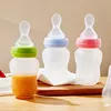 BPA Free Toddlers Training Feeding Silicone Soft Tip Shape Baby Spoon Bottle Feeder baby gadgets Baby Utensils Bottle Cup 1