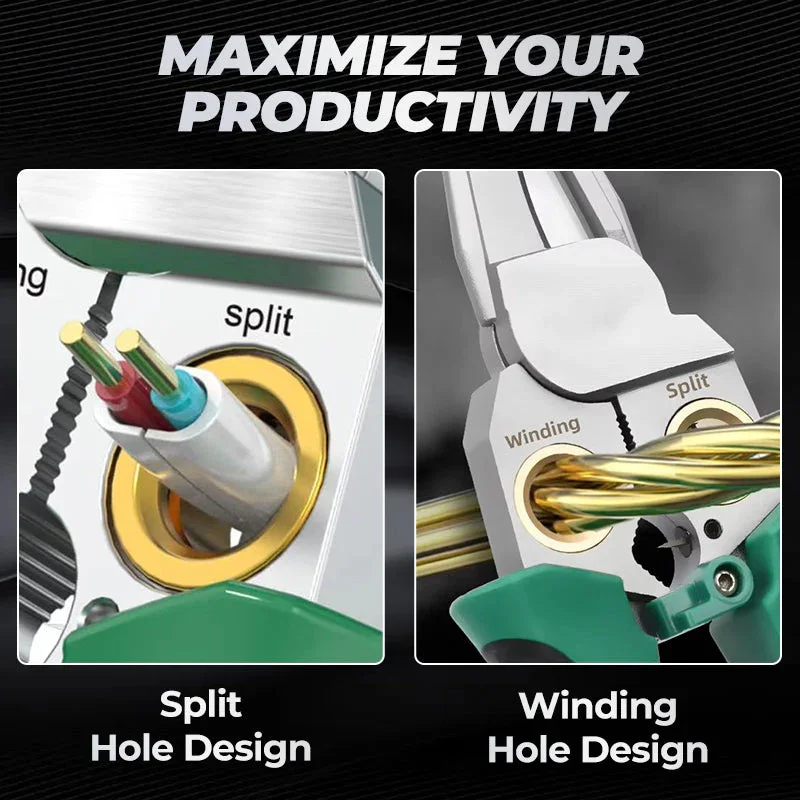 8 In 1 Wire Stripping Pliers Multifunction Electrician Cable Stripper Cutting Splitting Repair Hand Tools Pliers