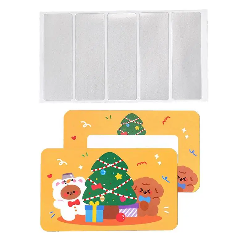 

Blank Christmas Scratch Off Card Creative DIY Scratch Off Cards Cute Christmas Accessories Funny Party Supplies For Holiday