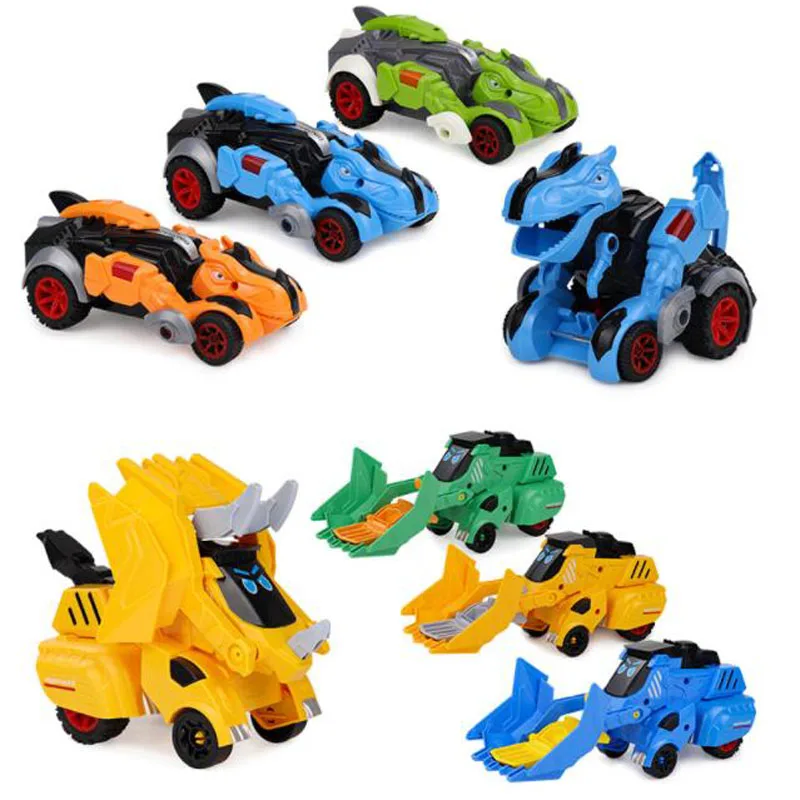 

New 2 In 1 Monster Truck Dinosaur Car Deformation Toy Children Transformation Car Toys For Boy Toy Gift
