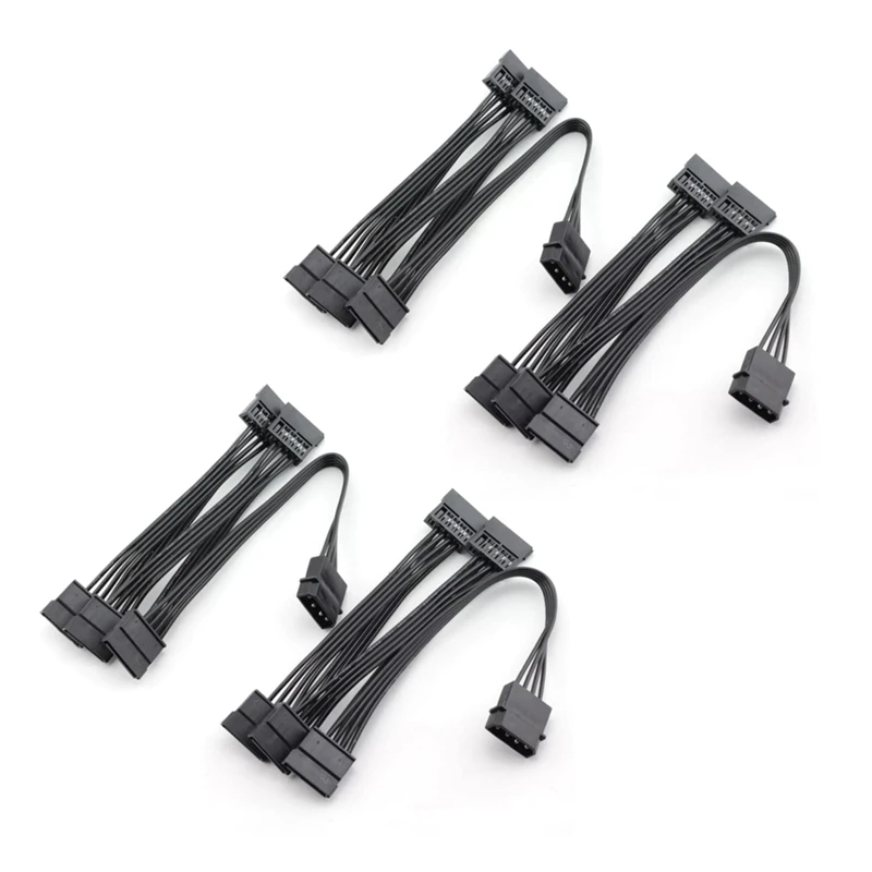 

4 шт., кабель-разветвитель для жесткого диска Molex, IDE на 5 SATA