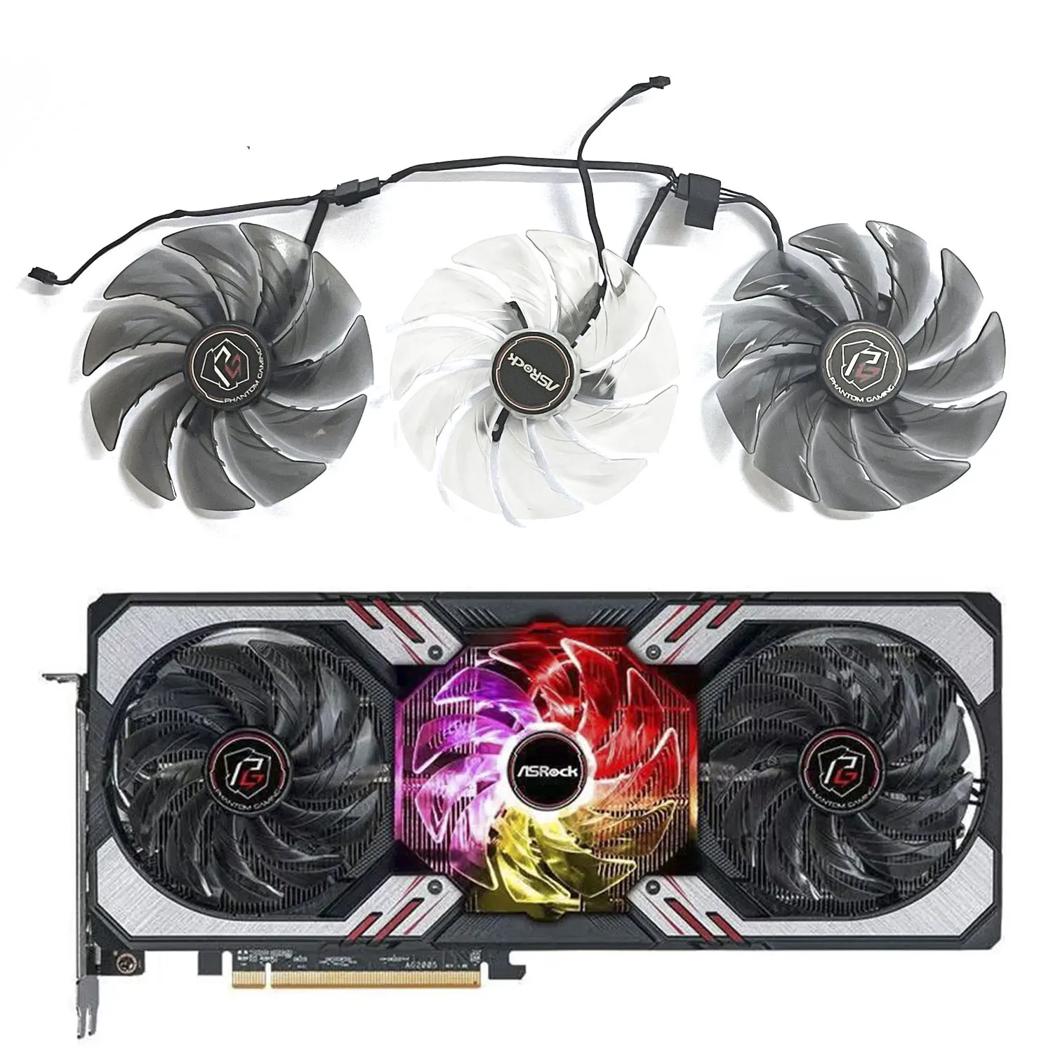 Brand New Original FDC10U12S9-C DC 12V 0.45A RX6800XT GPU Fan for ASRock RX  6800XT 6900XT Phantom Gaming Graphics Card Cooling - AliExpress