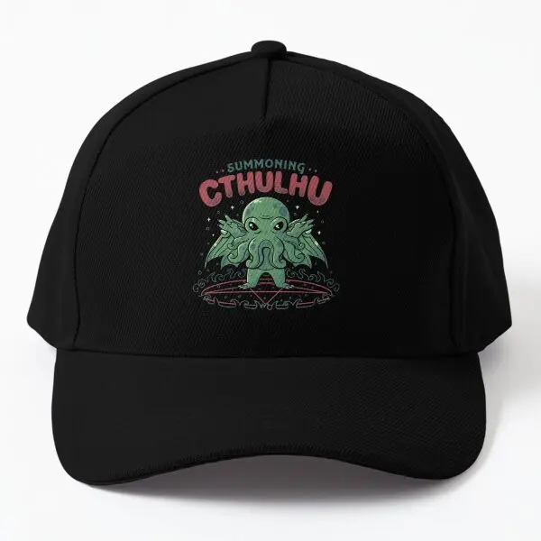 

Summoning Cthulhu Cool Horror Gift Baseball Cap Hat Snapback Spring Black Boys Outdoor Bonnet Women Sun Printed Hip Hop Fish