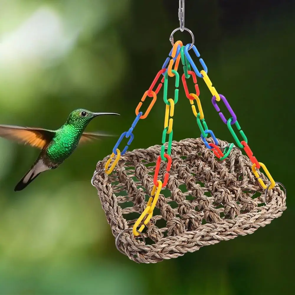 Birds Cage Accessories Bite resistant Wear resistant for Parakeets Parrot Hammock Bird Perch Bird Hanging Bed Parrot Swing Toys 3