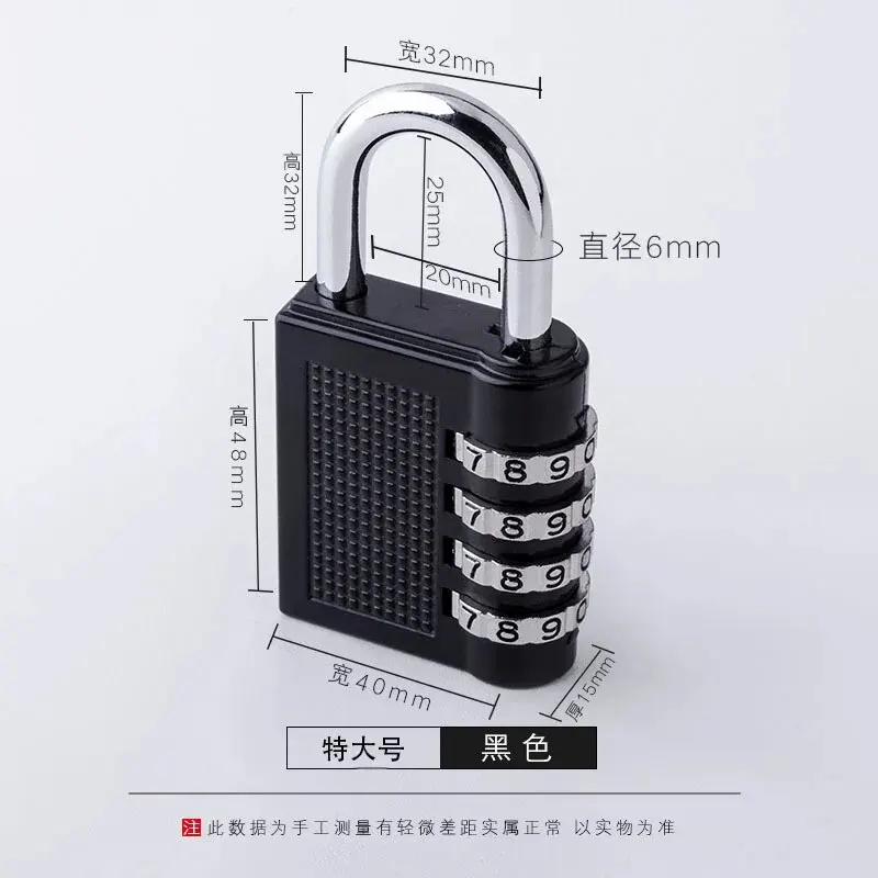 4 Digit Zinc Alloy Combination Lock Padlock Luggage Anti-theft Weatherproof Security Outdoor Gym Safely Code Door Lock Black mini padlock,door lock