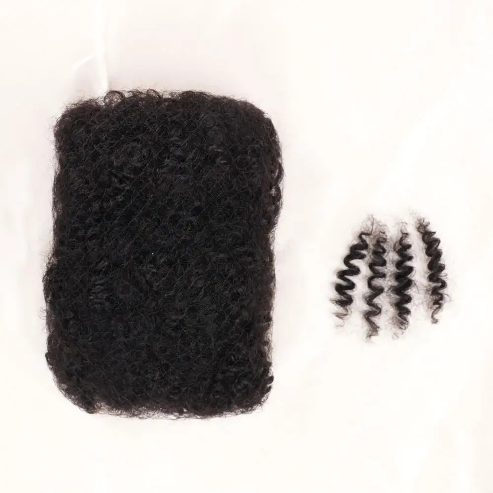 8inch 30g/pc Afro Kinky Bulk Human Hair For Dreadlock Extensions Afro Kinky Curly Hair Bulk, Repair Locs,Twist,Braiding,crochet 6