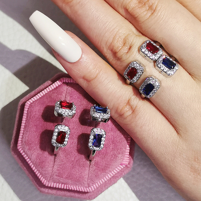 Per Pack Lots 2022 New Trendy Stackable silver color cute Band Eternity Fashion Ring for Women Valentine's Day Gift R6864