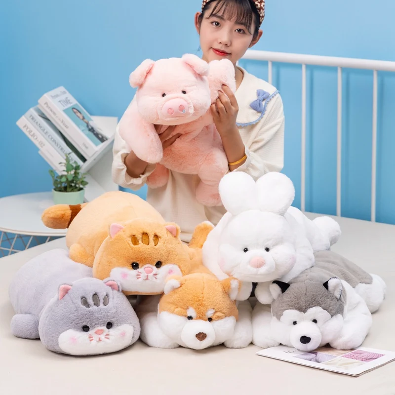 

Мультяшные мягкие плюшевые животные, плюшевая подушка для сна, игрушка, милая плюшевая подушка в виде свиньи, Симпатичные мягкие детские плюшевые игрушки