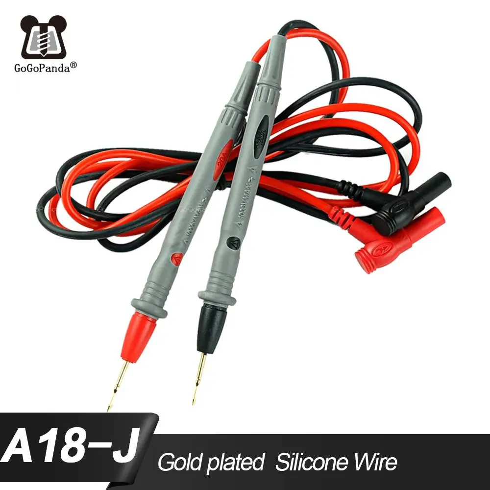 

Бесплатная доставка, позолоченный силиконовый провод для цифрового мультиметра, ультразаостренный медный тестовый зонд 1000 в 20 А