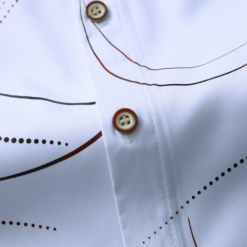 Autumn New Men's Printed Shirt Fashion Casual White Long Sleeve Shirt Male Brand Clothes Plus Size 5XL 6XL 7XL cotton shirt long sleeve shirt men casual shirt