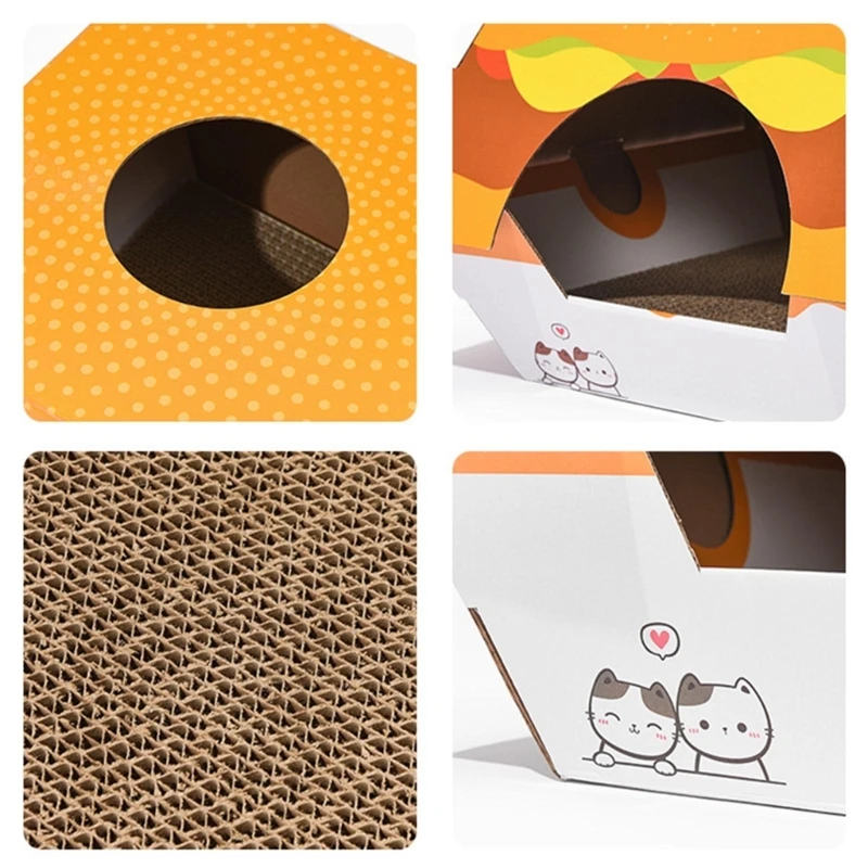

Cardboard Scratcher House Cats Scratching Pad Kitten Toy Keeping Paws Healthy