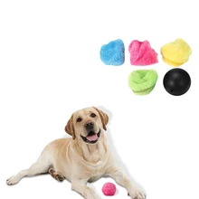 Excited Electric AA Battery Pet Soft Plush Magic Roller Ball Dog Cat Toy Activation Automatic Ball Chew Plush Floor Clean Toys