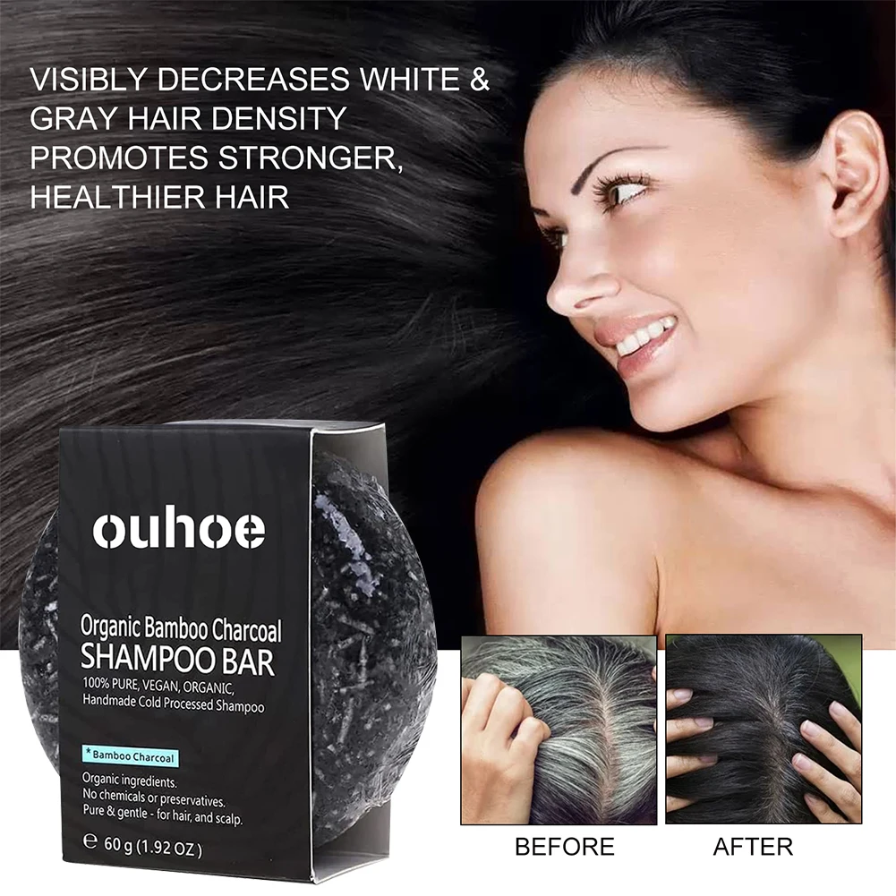 Hair Darkening Shampoo Soap Bar Hair Strengthen Black Shampoo Polygonum Multiflorum for Moisturize and Repair Damages natural honey shampoo plant shampoo