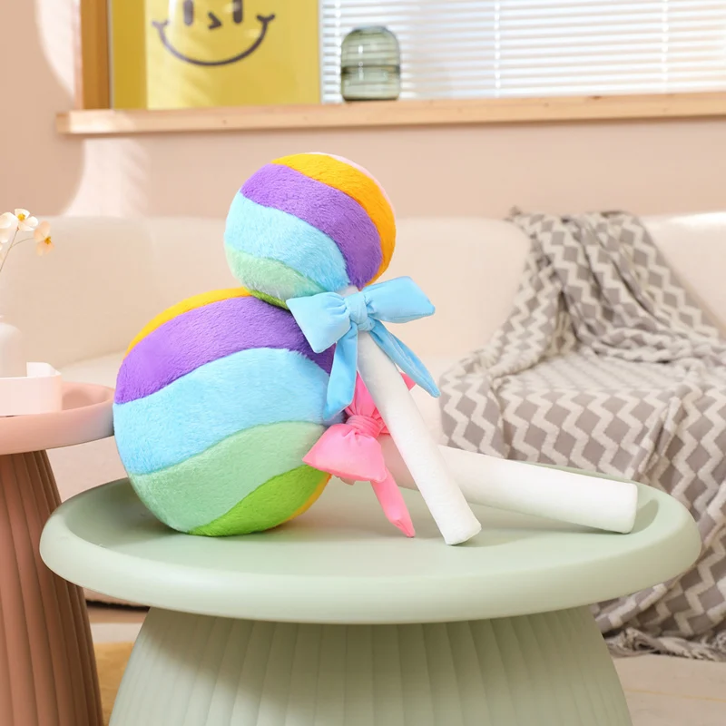 Rainbow Lollipop Plush Toy Soft Stuffed Cartoon Creative Candy