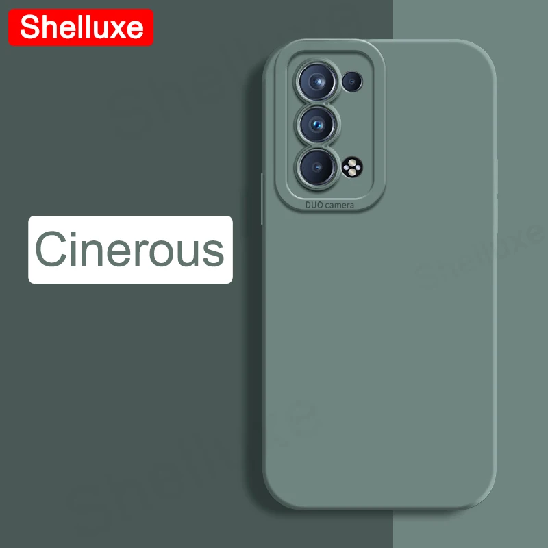 Premium Shelluxe Liquid Silicone Shockproof Phone Case - Square Design, Soft Touch, Enhanced Protection