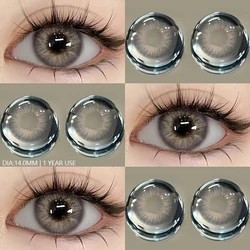 Vibrant Yearly Colored Contact Lenses with Prescription Options (OMG-GRAY)