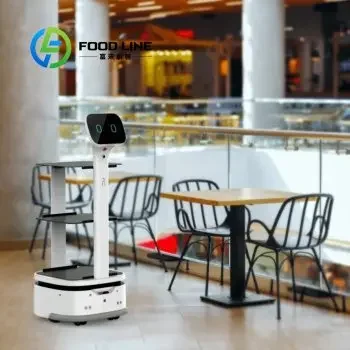 Robot di Consegna Commerciale Intelligente con Display LED, Ricarica Automatica, Evitamento Ostacoli per Servizio in Camera di Caffè e Hotel, Personalizzabile