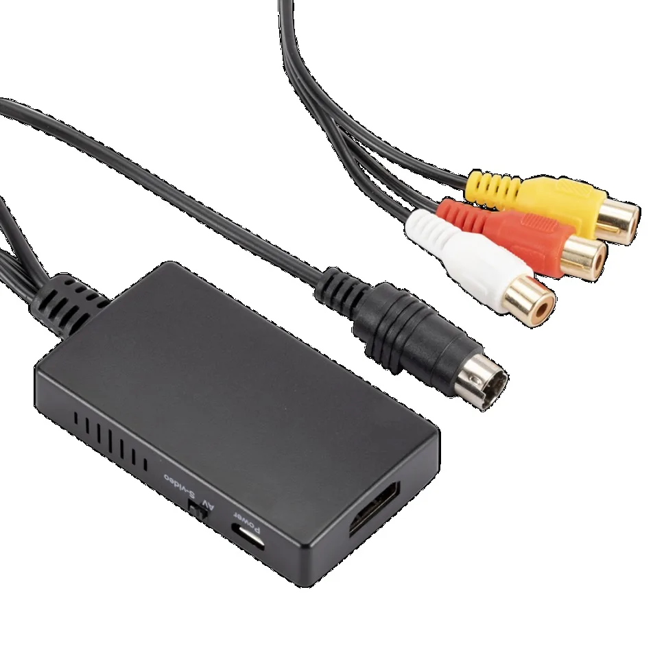 AV S-VIDEO to HDMI Video Converter 1080P AV SVIDEO RCA CVBS to HDMI-compatible Adapter Compatible with PS2/ PS3 For HDTV STB