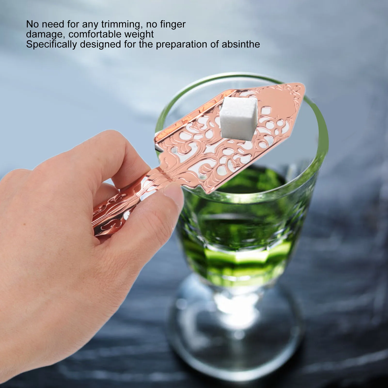 Absinthe Spoon Vintage Hollow Design Stainless Steel Wormwood Cocktail Bar Glass Cup Drinking Filter Spoon
