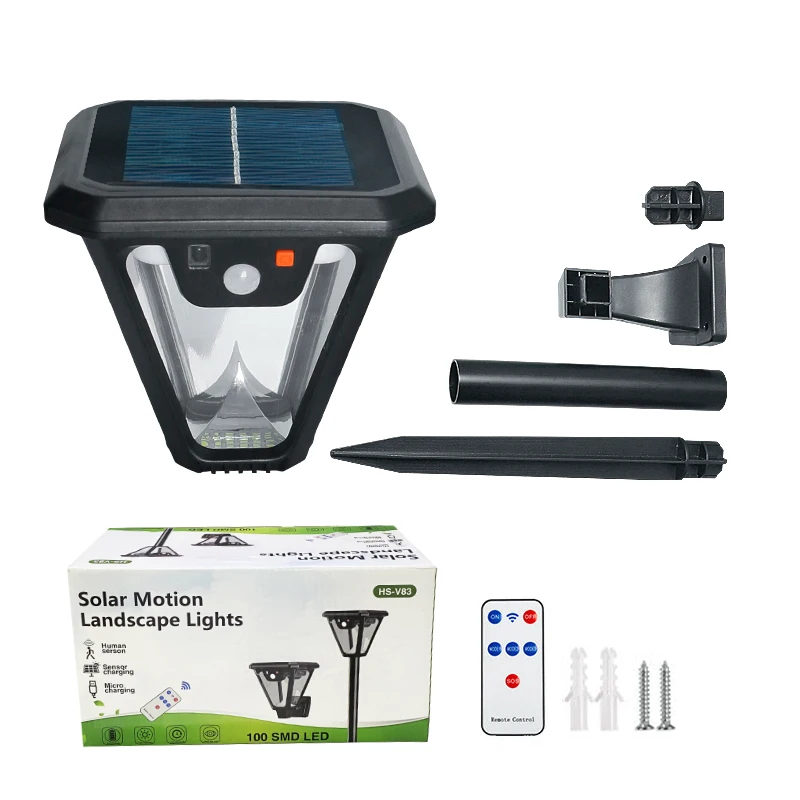 ตัวเลือกสินค้า โคมไฟพลังงานแสงอาทิตย์ Motion Sensor สวนกลางแจ้ง IP65