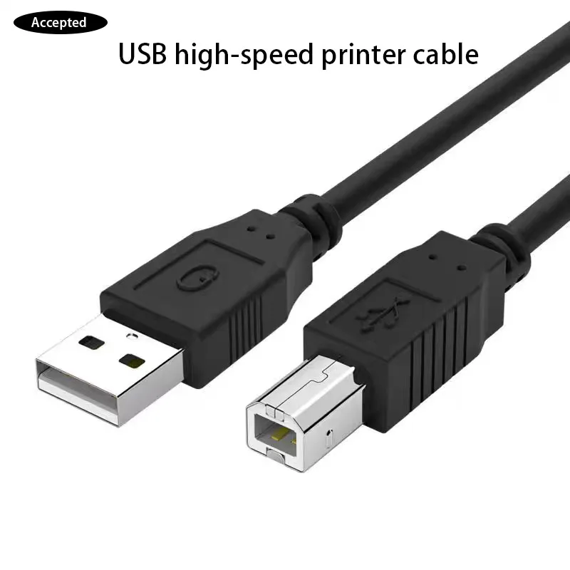 USB 2.0 High Speed Cable Printer Lead A to B Long Black Shielded Tool ...