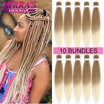 6/8/10Pcs Synthetic Jumbo Braid Hair Extension Pre Stretched Ombre Braiding Hair For Women DIY Hair Braids Pink Blue 1