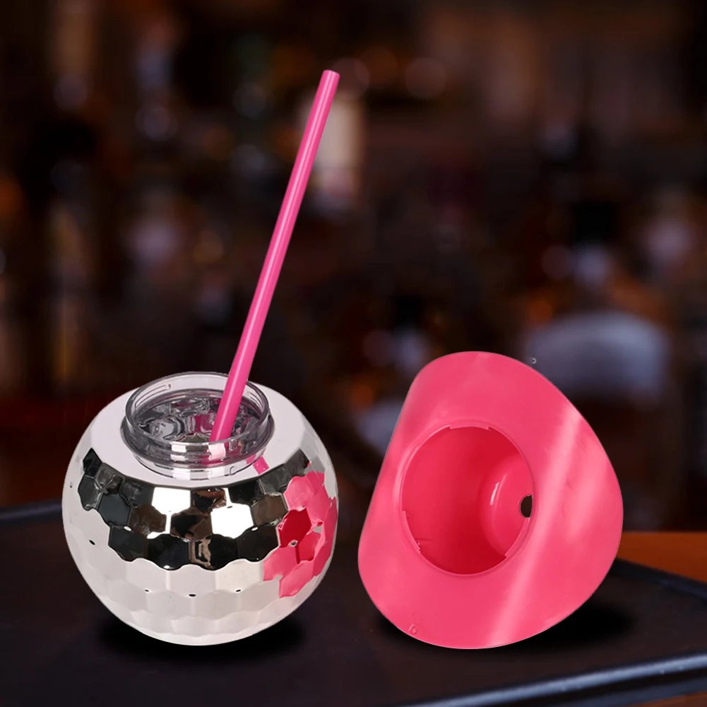 600ml Unique Disco Ball Cups Cowboy Disco Ball Cup With Straws Cocktail Cup  Bh