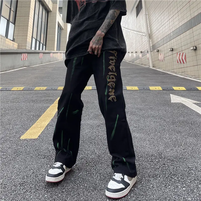 Джинсы мужские прямые в винтажном стиле