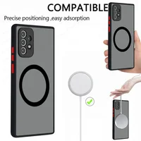 Skin Feel Matte Magnetic Phone Case for Samsung Galaxy S25 S23 S24 Ultra Plus A55 A35 A25 A15 A05 A05S A06 A16 5G Cover Hard PC 2