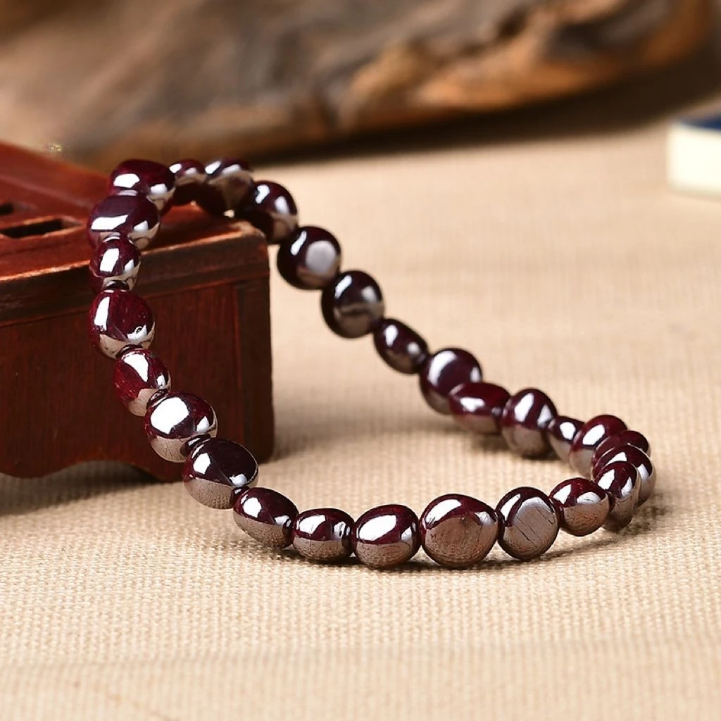 

Natural Raw Ore Cinnabar Bracelet Collection Grade Rough Stone Polished High Purity Fidelity Bracelets for Men and Women