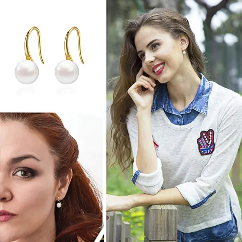 Secret & You Orecchini A Bottone In Perle D'Acqua Dolce E Zirconi - Argento 925, 8-9 Mm O 11-12 Mm, Regalo In Scatola