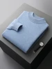 Men's Thick 100% Cashmere Sweater Mock Neck Basic Pullover Autumn Winter Smart Casual Cashmere Knitwear Soft Warm Clothing Tops 6