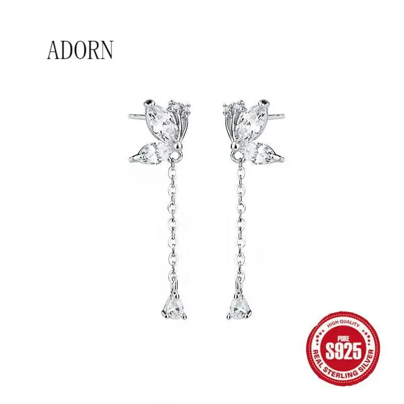 

Серьги-подвески женские из серебра 925 пробы с фианитами