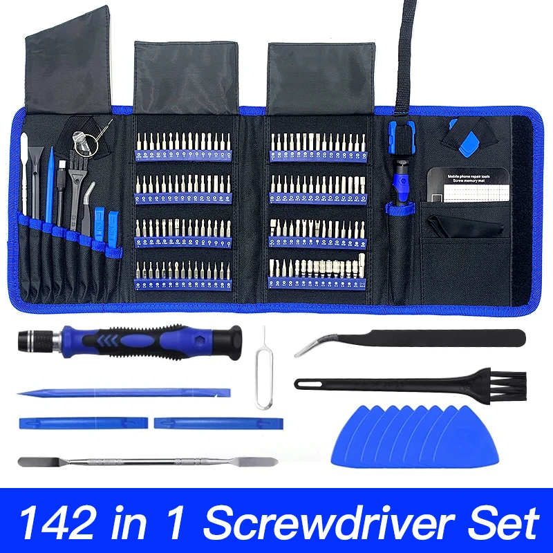 Taihom Precision Screwdriver Set 142 in 1 Kit Magnetic Bit Torx Slotted Head For PC Laptop Mobile Phone Glasses Hand Tool Bag |