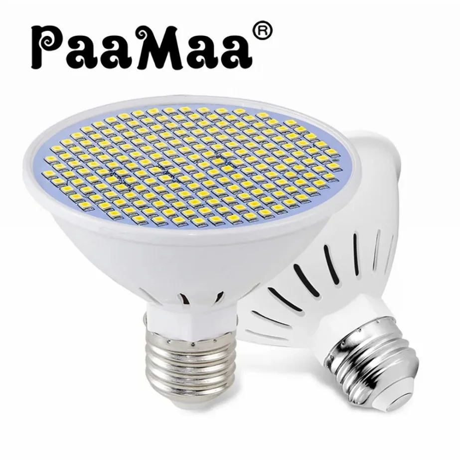 

PaaMaa AC 220V LED E27 Lamp E14 Spotlight Bulb 48 60 80 126 200 300 Leds Spotlight 85V-265V Bombillas Led Lampada Spot Light