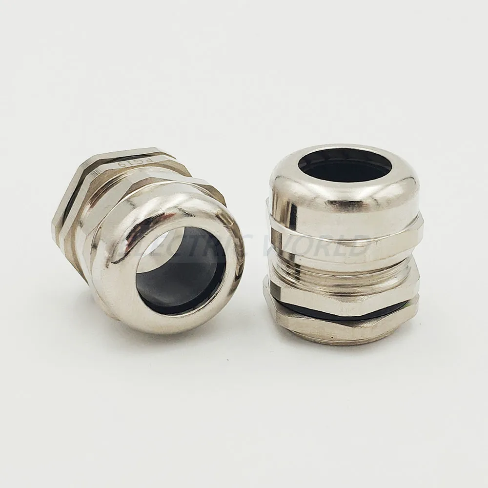 PG13.5 Nickel Brass Metal Cable Glands IP68 Waterproof Connector Wire Glands for 6-12mm cable 2pcs/lot metal connection
