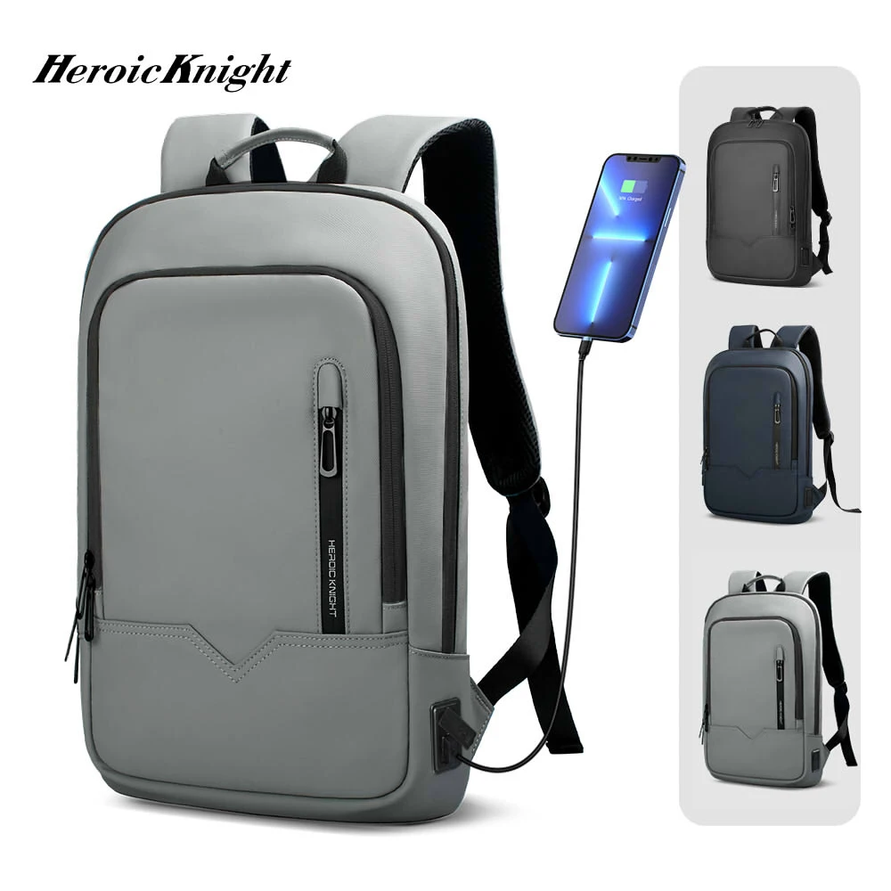 Laptop Backpack Heroic Knight Backpack for 14" laptop Thin Men Multifunctional Business Waterproof USB Charging Work Travel