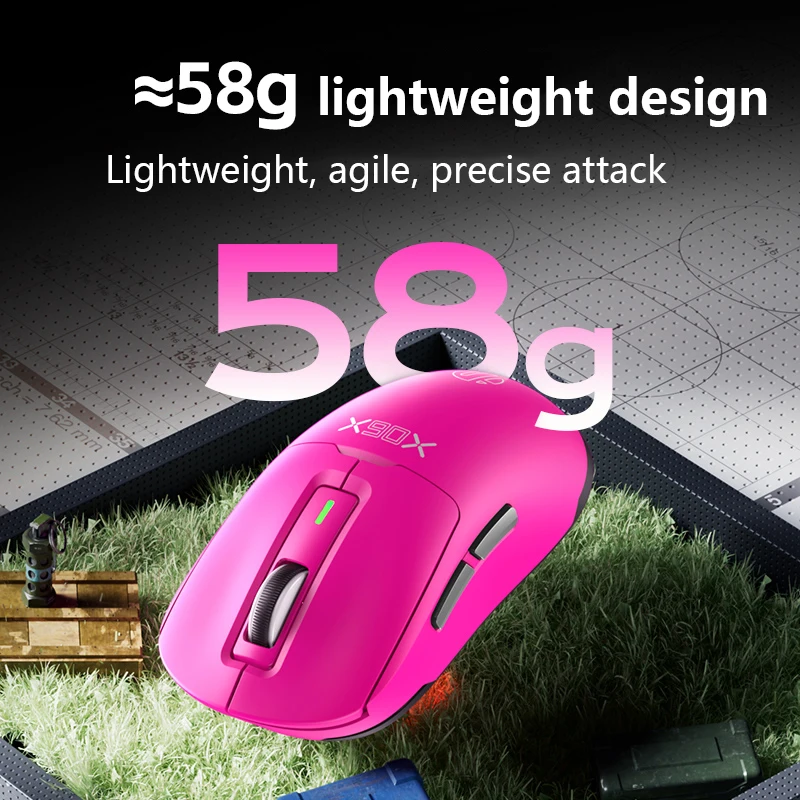 Inphic IN6 SE PAW3311 Lightweight 1K Wireless Gaming Mouse Ergonomic Wired/Wireless/Bluetooth Mouse for Desktop Laptop Computer
