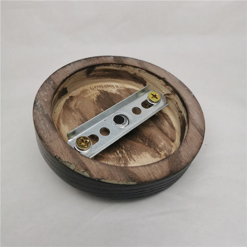 10cm Solid Wood Walnut Color Small Chandelier Ceiling Plate Brass nuts Screws Chassis Dining Room Bedside Nordic Style Lamp Base