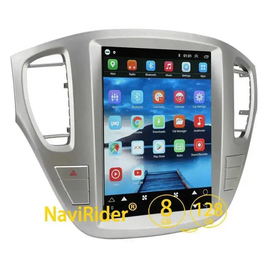 Black Color Car Multimedia Player For Toyota Highlander Kluger 2001-2007 4G WiFi