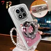 Glitter Crystal Bracelet Magsafe Phone Holder Case For Xiaomi Redmi Note 14 Pro Plus 4G 5G Gradient Soft Back Cover 5