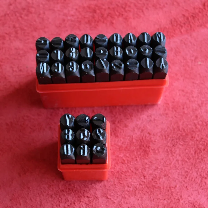 Handmade Leather DIY Tools-Alphabetical Stamped Punch Set, A-Z English Letter, 8mm Steel Leather Printing for Crafting