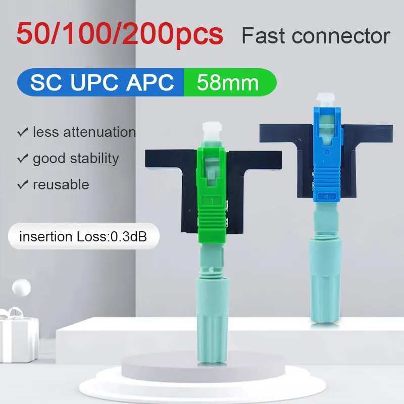 Nuovo Connettore In Fibra Ottica Sc Apc Upc Connettore Rapido Ottico Monomodale Da 58Mm Ftth Connettore Freddo Strumento Connettore Rapido In Fibra Up