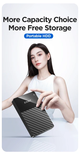 EAGET ポータブル 外付け HDD USB 3.0 大容量 4TB