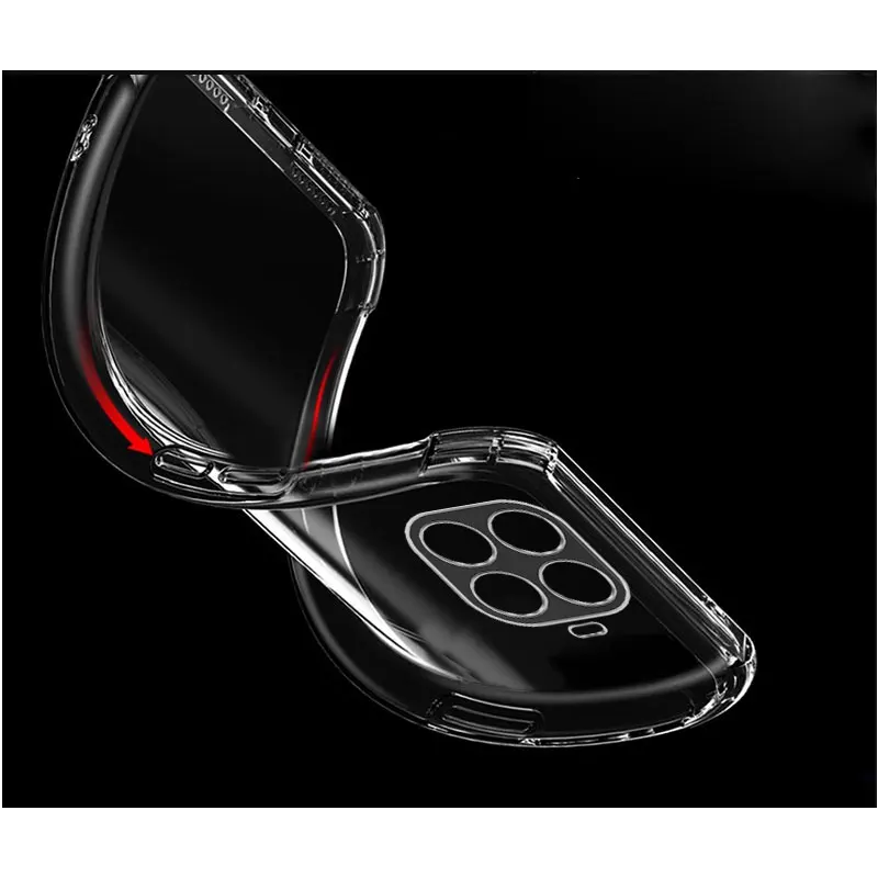 Crossbody Necklace Cord Silicone Phone Case - Transparent Shockproof Cover