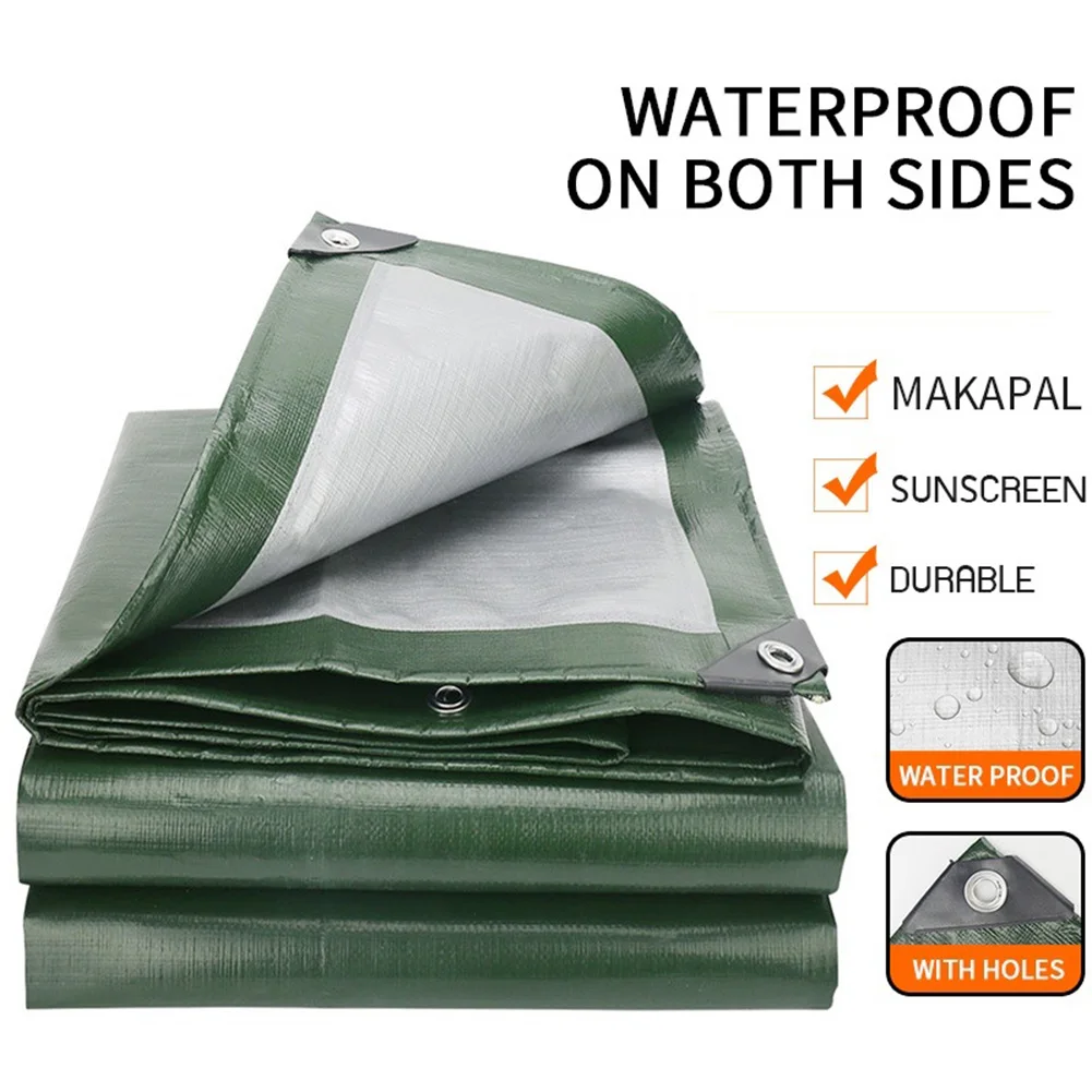 Tarpaulin Waterproof Multipurpose Protective Cover Sunscreen All Purpose Tarp Cover 6x10/10x13/13x16 Feet Thick Poly Tarp Cover