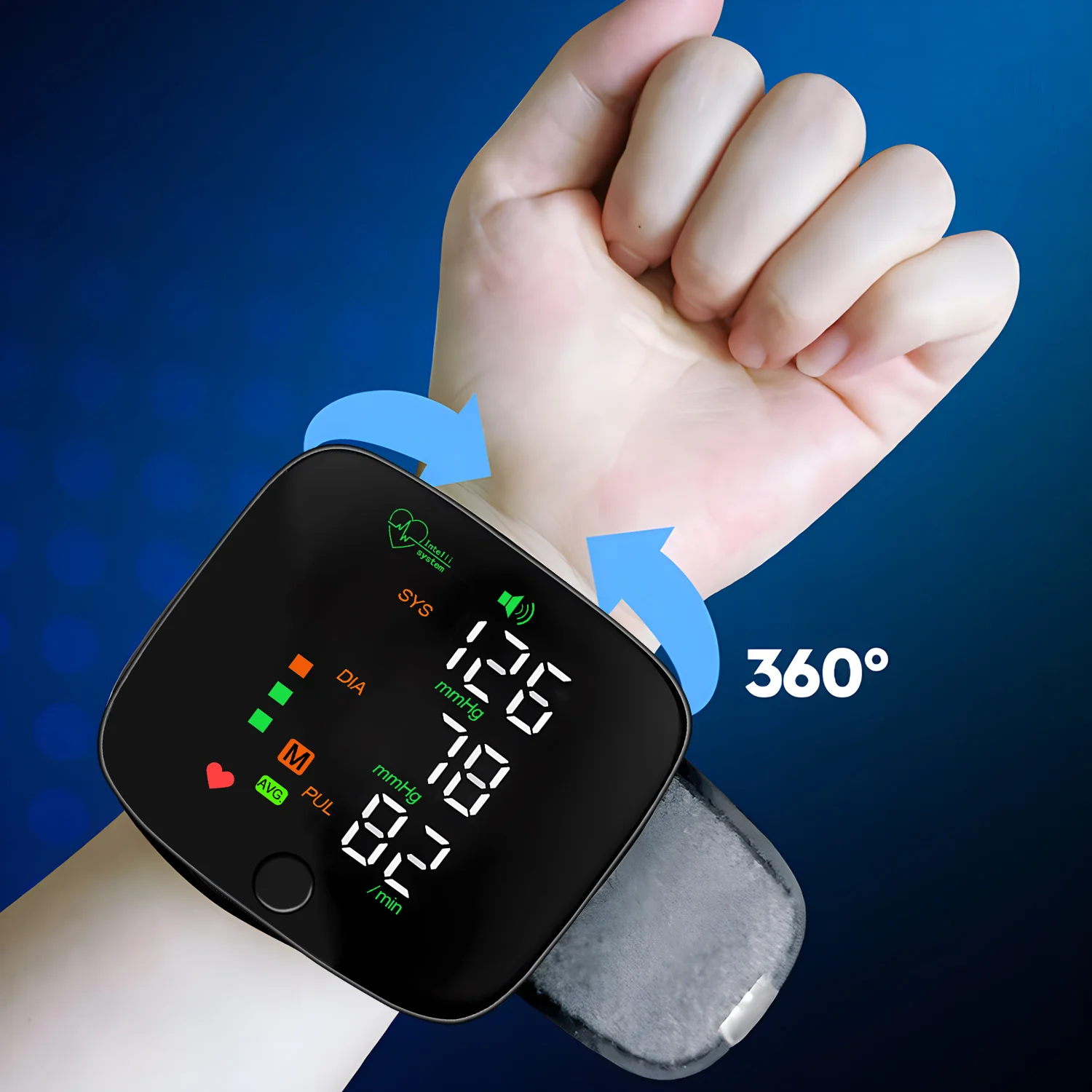 Rechargeable Wrist Blood Pressure Monitor Medical English Voice Tensiometro Health Sphygmomanometer Tonometer Heart Rate Pulse